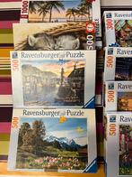 Lot de 10 puzzles très bon état, Hobby en Vrije tijd, Ophalen, 500 t/m 1500 stukjes, Zo goed als nieuw, Legpuzzel