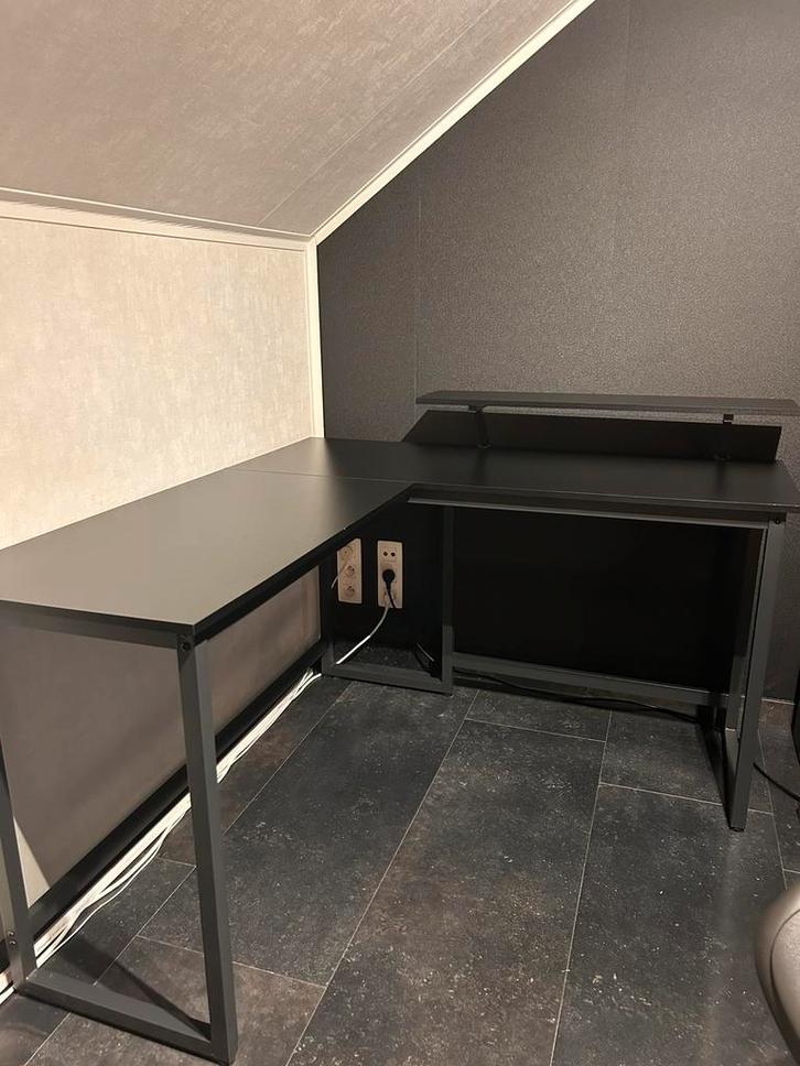 Hoekbureau L vorm zwart, Maison & Meubles, Bureaux, Utilisé, Enlèvement