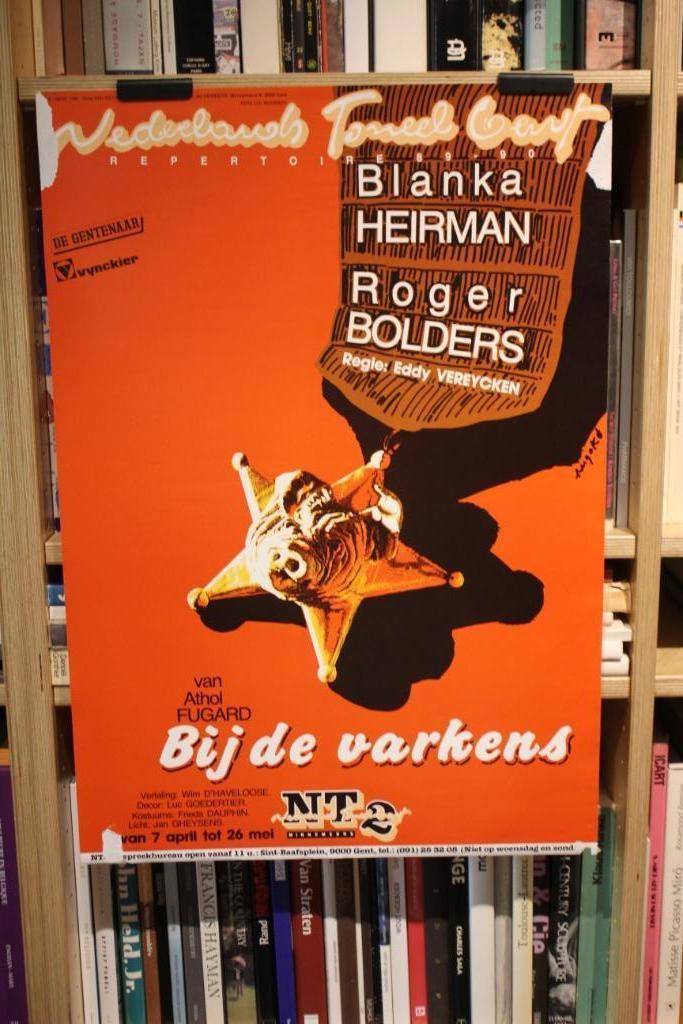 Athol FUGARD - Bij de varkens - 1989-1990 NT Gent, Collections, Posters & Affiches, Enlèvement ou Envoi