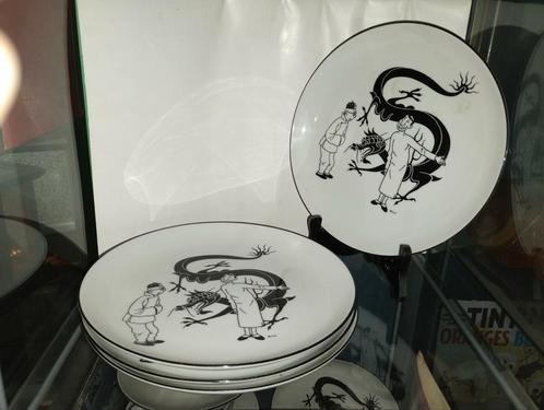 kuifje axis paris 1994  : 4 eet borden 24,5 cm ., Verzamelen, Stripfiguren, Zo goed als nieuw, Gebruiksvoorwerp, Kuifje, Ophalen of Verzenden