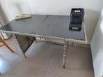 Tuintafel met glazen blad, Tuin en Terras, Tuintafels, Ophalen, Zo goed als nieuw, Rechthoekig, Kunststof