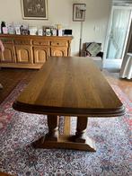 Massief eiken eettafel, Huis en Inrichting, Tafels | Eettafels, Ophalen, Zo goed als nieuw