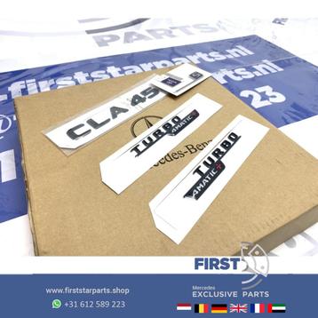 C118 X118 CLA KLASSE CLA45S AMG LOGO SET ZWART turbo 4matic+ beschikbaar voor biedingen