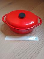 Kookpot geëmailleerd gietijzer 30 cm, Ophalen of Verzenden, Zo goed als nieuw, Gietijzer