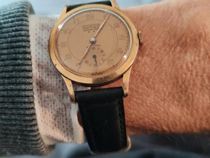 Pontiac vintage, Handtassen en Accessoires, Horloges | Antiek, Ophalen of Verzenden