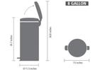 Brabantia |  pedaalemmer | 30 L | Nieuw, Huis en Inrichting, Woonaccessoires | Prullenbakken, Kunststof, -, Verzenden, -