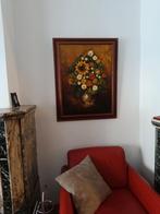 Expressief schilderij bloemen., Ophalen
