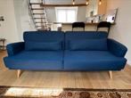 Maison du Monde - Elvis - Canapé-lit en velours bleu foncé, Maison & Meubles, Canapés | Salons, 150 à 200 cm, Comme neuf, Synthétique