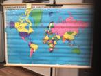 Carte scolaire rétro - Carte du monde - Carte 314, Maison & Meubles, Utilisé, Enlèvement ou Envoi