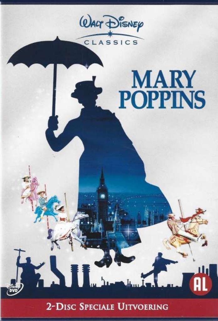 2 DVD Mary Poppins, Cd's en Dvd's, Dvd's | Klassiekers, Zo goed als nieuw, Science Fiction en Fantasy, 1960 tot 1980, Ophalen of Verzenden