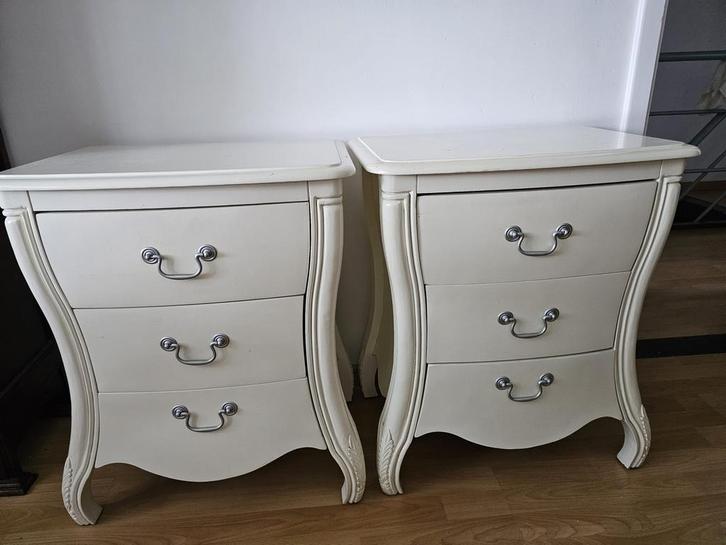 2x nachtkastjes incl. Commode van zware kwaliteit, Huis en Inrichting, Kasten | Ladekasten, Zo goed als nieuw, Ophalen