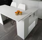 Modern wit bureau, Huis en Inrichting, Bureaus, Ophalen, Zo goed als nieuw, Bureau