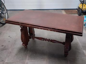 Table basse en bois massif ancien vintage., Antiquités & Art, Enlèvement