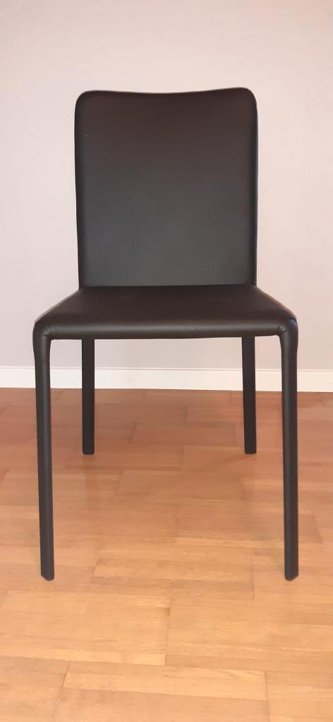 Stoelen met tafel, Huis en Inrichting, Stoelen, Zo goed als nieuw, Vijf, Zes of meer stoelen, Metaal, Overige materialen, Zwart