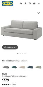 Kivik 3-zitsbank + Kivik voetenbank met opbergruimte, Huis en Inrichting, Ophalen, Rechte bank, Stof, Driepersoons