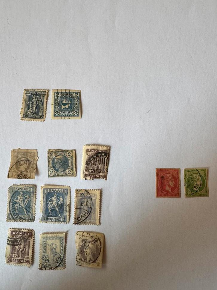 Set van 13 antieke postzegels uit Griekenland 19e, Postzegels en Munten, Postzegels | Thematische zegels, Ophalen of Verzenden