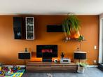 5 delige TV-wandmeubel set - Donkerbruin, Modulair, Huis en Inrichting, Kasten | Wandmeubels, Ophalen, Zo goed als nieuw, Met deur(en)
