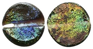 Glazen hanger (Byzantijns), 6-7 eeuw (14,6 mm) beschikbaar voor biedingen