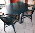 Tafel met 4 stoelen, Huis en Inrichting, Tafels | Eettafels, Ophalen, Overige materialen, Gebruikt, 100 tot 150 cm
