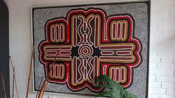 Aboriginal art dot painting origineel 104*132 cm beschikbaar voor biedingen
