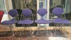 4 Eames Wire Chair — Vitra — paarse katoenen zitting, Ophalen, Gebruikt, Overige kleuren, Metaal