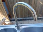 keukenspoelbak dubbel met kraan inox, Ophalen, Gebruikt