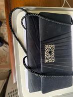 Evening bag silk with emblem