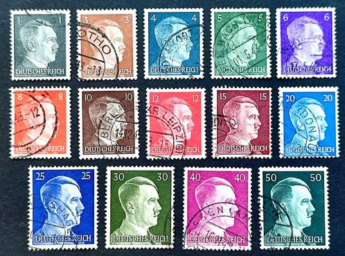 Deutsches Reich: 14X A.Hitler 01/08/1941, Postzegels en Munten, Postzegels | Europa | Duitsland, Gestempeld, Overige periodes