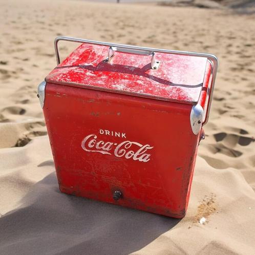 Originele Coca Cola cooler/koelbox uit de 50'r/60'r jaren😎, Collections, Marques & Objets publicitaires, Utilisé, Autres types