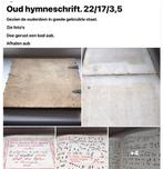 Oud hymneschrift. 1738. 22/17/3,5 cm, Antiek en Kunst, Ophalen