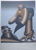 WALTER GOOSSENS / AFSPRAAK MET ... / KLEURZEEFDRUK / 76x55cm, Antiek en Kunst, Kunst | Litho's en Zeefdrukken, Ophalen of Verzenden