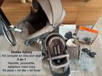 Stokke Xplory 3-en-1 + kits été & hiver + nacelle, Kinderen en Baby's, Kinderwagens en Combinaties, Gebruikt, Combiwagen, Met reiswieg