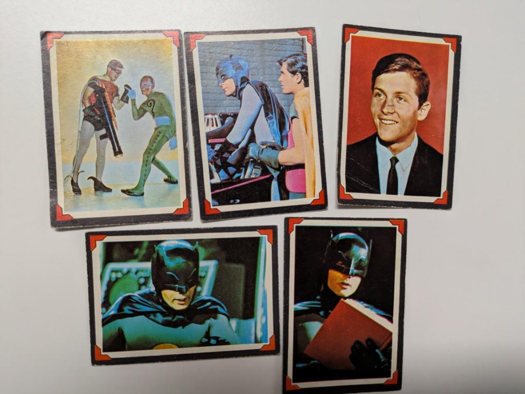 BATMAN CARDS PLAATJES JAREN 60 5X, Verzenden