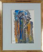 JACK GODDERIS / STANDBEELD/ OLIEVERF KARTON / 60x50cm KADER, Antiquités & Art, Enlèvement ou Envoi