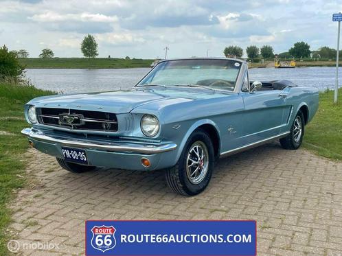 Ford Mustang Cabriolet 1965 | Route 66 auctions, Auto's, Oldtimers, Bedrijf, Te koop, Open dak, Ford, Benzine, Cabriolet, 2 deurs