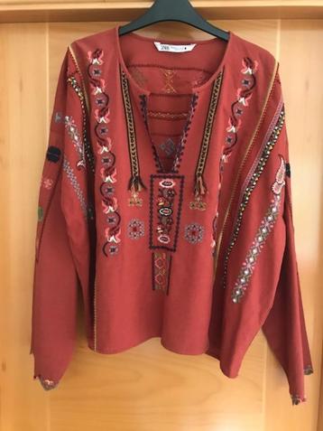 Nieuwe Indische katoenen blouse ZARA - oto 67cm (nr4003)