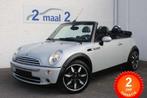 MINI Cabrio Cooper 1.6i Leder/Airco 3 JAAR garantie!, Auto's, Mini, Zwart, 4 cilinders, Cabriolet, 116 pk