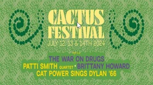 2 tickets Cactus 2024 zat +zon, ENKEL ruilen voor zondag, Tickets & Billets, Événements & Festivals, Une personne, Plusieurs jours
