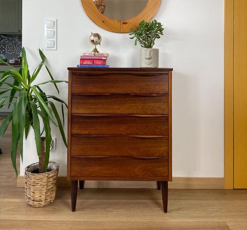 Mid-Century Deense Commode van Palissander | Gratis Levering, Huis en Inrichting, Kasten | Dressoirs, Zo goed als nieuw, 50 tot 100 cm