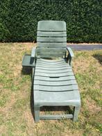 Ligzetel Hartman donkergroen, Jardin & Terrasse, Chaises longues, Enlèvement, Utilisé, Plastique, Réglable