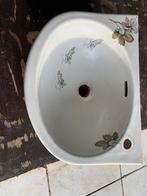 Wastafel oud met bloemmotief, Enlèvement, Utilisé, Lavabo ou Évier