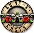 Reclamebord vintage Guns N Roses rond - mancave poolhouse, Verzamelen, Ophalen of Verzenden, Nieuw, Reclamebord
