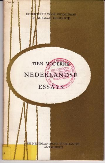 M. Bots “10 moderne Nederlandse essays” beschikbaar voor biedingen