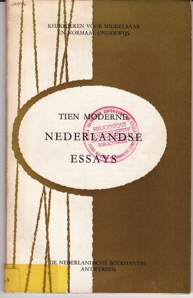 M. Bots “10 moderne Nederlandse essays”, Boeken, Literatuur, Gelezen, België, Ophalen of Verzenden