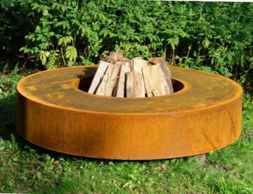 Cortenstaal Vuurtafel Rond 1250mm, Enlèvement ou Envoi, Comme neuf