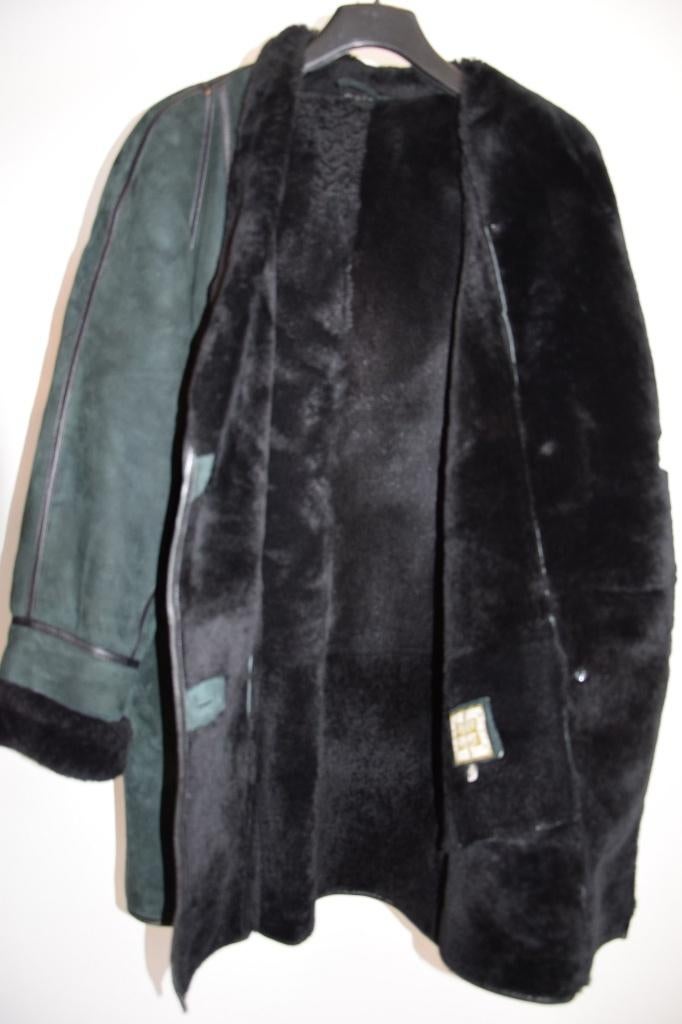 Groene damesjas in omgekeerd lam - Als nieuw - maat 42, Kleding | Dames, Jassen | Winter, Zo goed als nieuw, Maat 42/44 (L), Groen