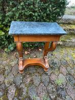 Houten console met kleine marmeren plaquette, Antiek en Kunst, Ophalen