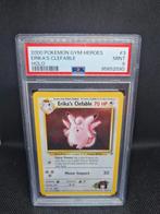 Erika's Clefable Holo Gym Heroes PSA 9, Ophalen of Verzenden, Zo goed als nieuw
