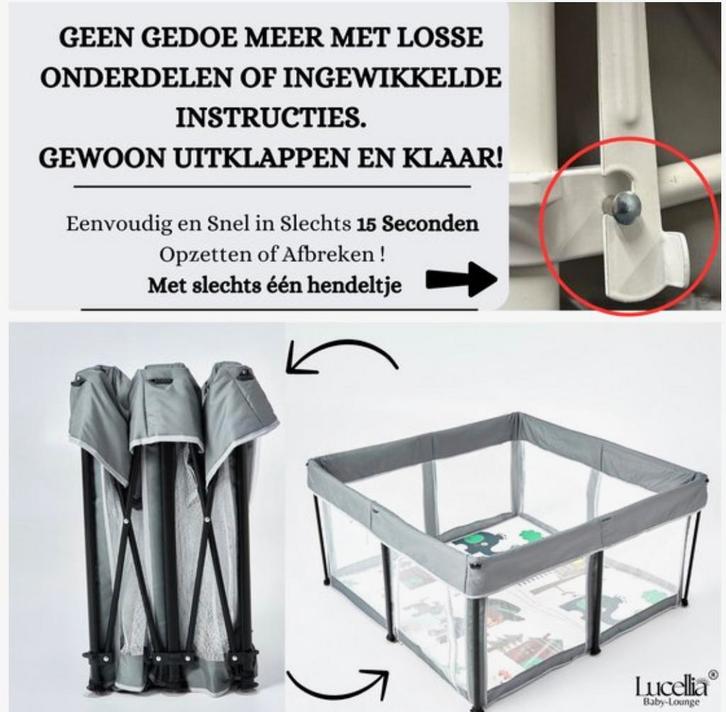 Grondbox, Kinderen en Baby's, Babyparken, Gebruikt, Vierkant, Ophalen of Verzenden