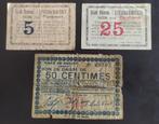 Ronse: 5-25-50 centimes 1915 (noodgeld), Ophalen of Verzenden, Setje